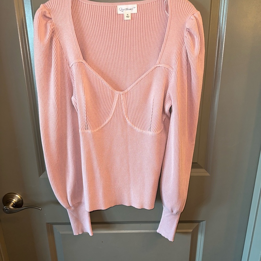 Slim fit blush sweater